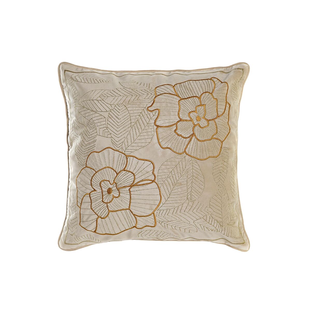 Tyyny DKD Home Decor Kullattu Polyesteri Gėlės (45 x 10 x 45 cm)