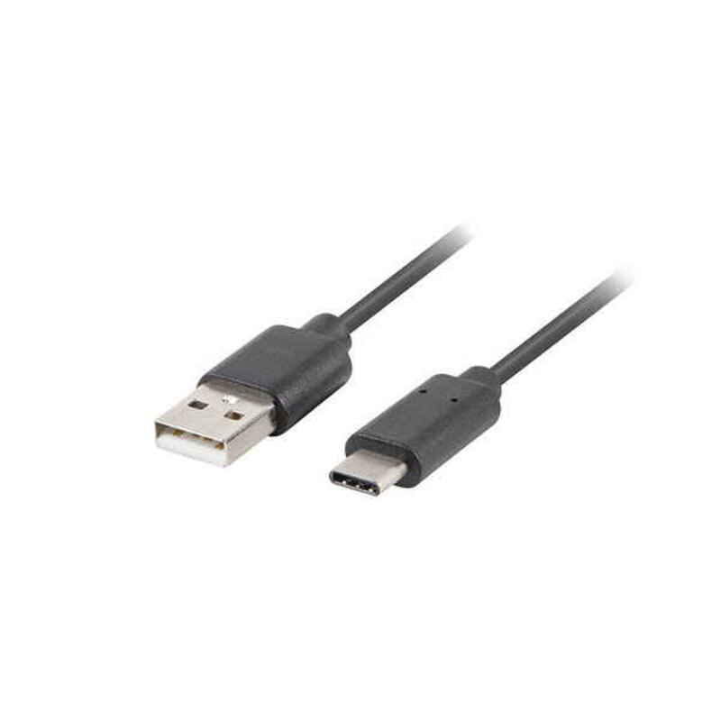 USB 2.0 A - USB C kaapeli Lanberg 480 Mb/s Musta