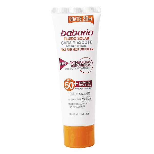 Kasvojen aurinkovoide Solar Adn Sensitive Babaria Spf 50 (75 ml)