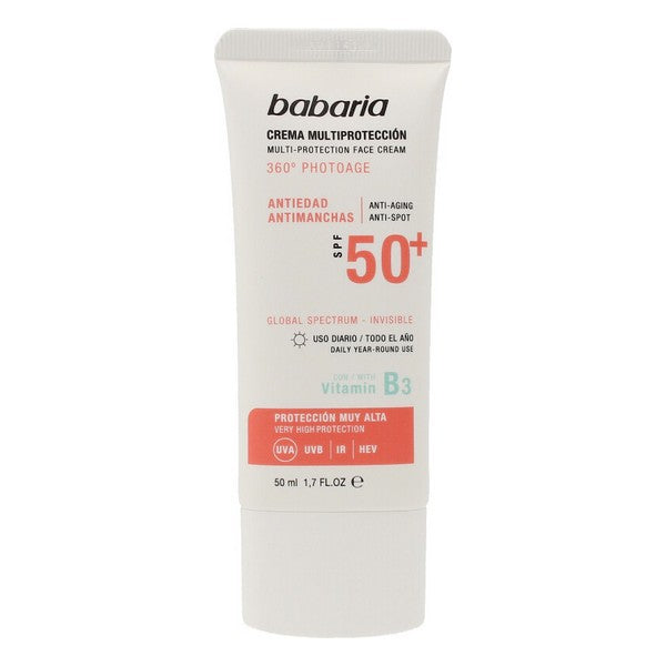 Maksaläiskiä ehkäisevä aurinkovoide Multi-Protection Babaria Spf 50+ (50 ml)