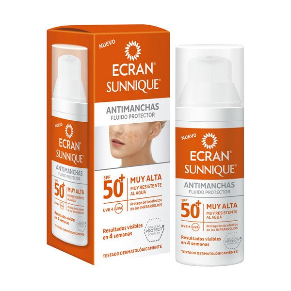 Maksaläiskiä ehkäisevä aurinkoemulsio Sunnique Ecran Spf 50+