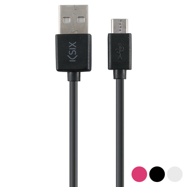 Data/laturikaapeli USB KSIX Micro USB 1 m Musta