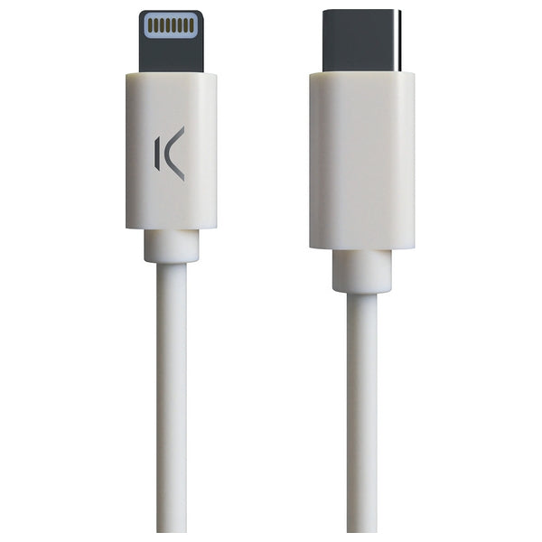 USB-C - Lightning kaapeli KSIX MFI (1 m) Valkoinen