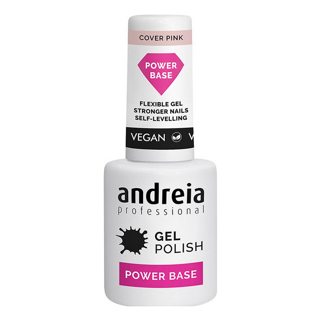 Puolikestävä Kynsilakka Gel Polish Power Base Andreia Pinkki (10,5 ml)